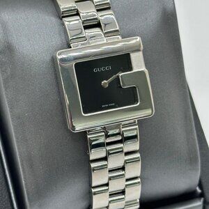 VINTAGE GUCCI 3600 L G Face Ladies Watch in 995Stainless Steel